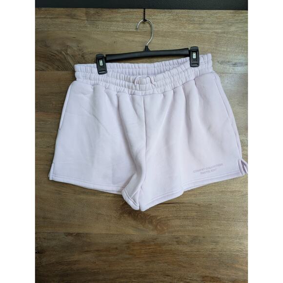 Comfrt Sweat Shorts Womens Large Light Purple Elastic Waist Drawstring Athletic